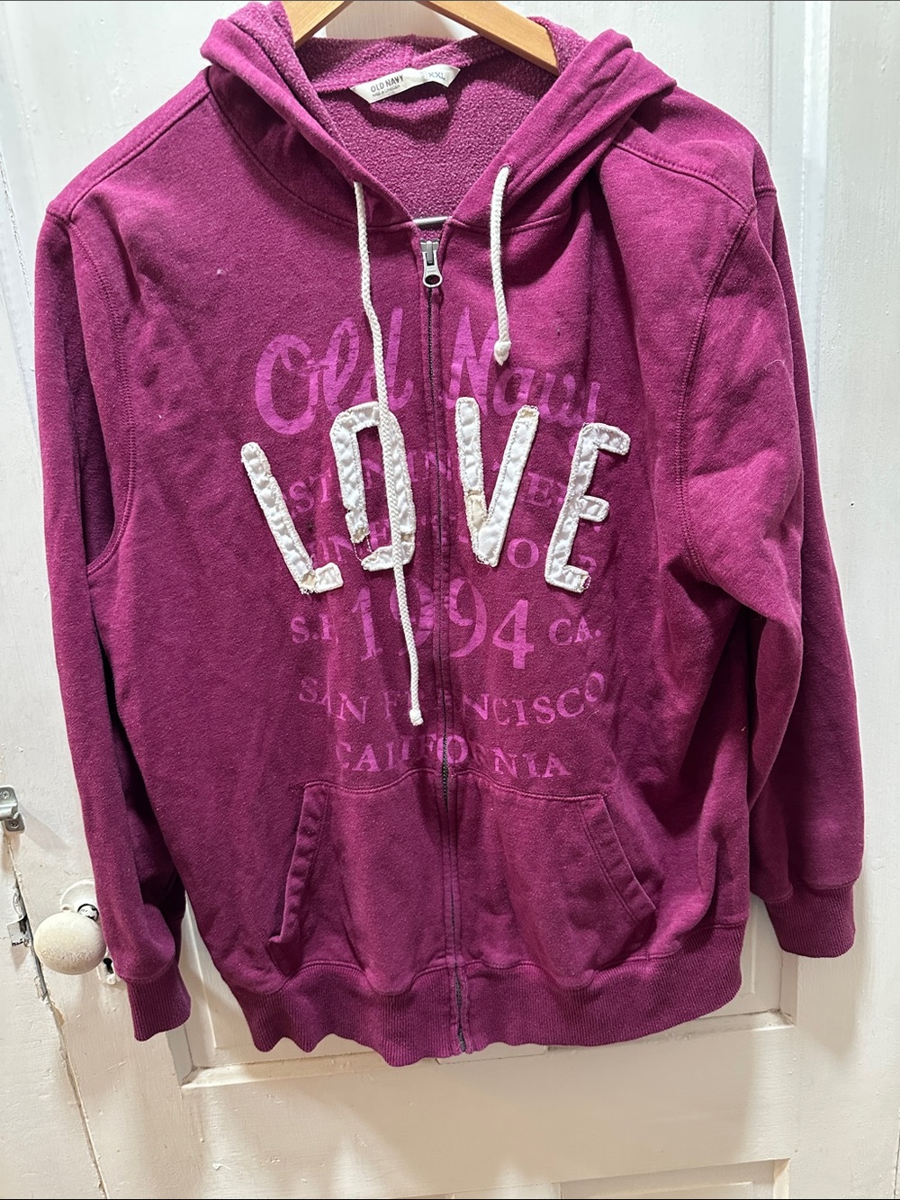 Old Navy woman’s Berry Zip-Up Hoodie
